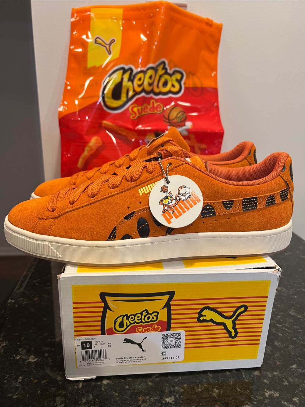 New Puma Cheetos Chester Suede Sneakers - Orange and black Men’s 10